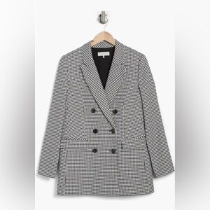 Wayf Double Breasted Houndstooth Blazer